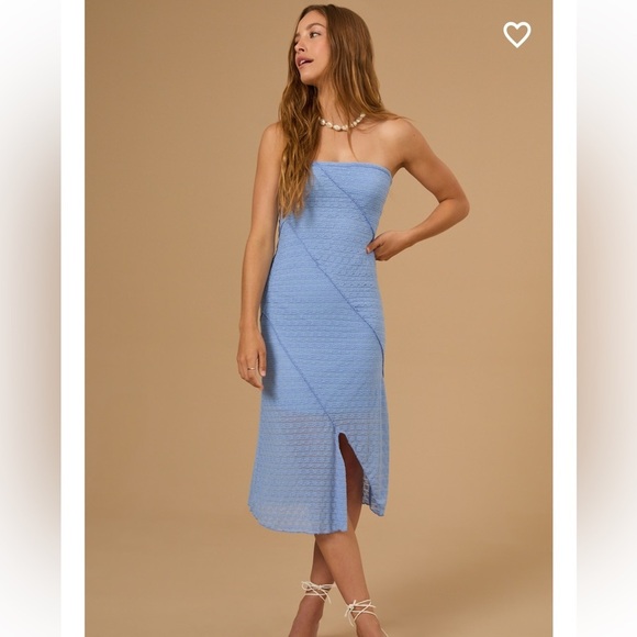 Altar'd State Dresses & Skirts - New with tags Altar’d state jasmine midi lace strapless dress